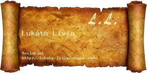 Lukáts Lívia névjegykártya